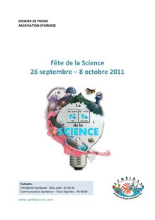 Dossier de presse Fête de la Science 2011