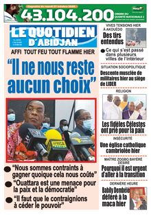 Le Quotidien d’Abidjan n°2956 - du mardi 27 octobre 2020