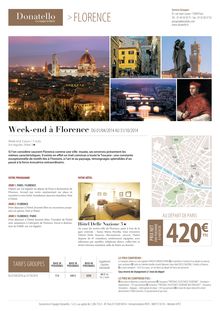 Week-end à Florence : avril-octobre 2014