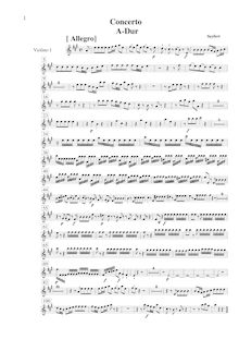 Partition violons I, Concerto Grosso en A major, A, Seyfert, Martin