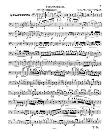 Partition violoncelle, corde quatuor No.2, Op.54, F major, Macfarren, George Alexander