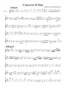 Partition violons II, violoncelle Concerto en D major, L.10, D Major