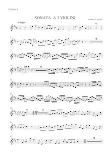 Partition violon 3, Sonata pour 3 violons, Oswald, Andreas
