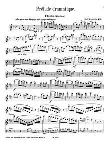 Partition flûte, Prélude dramatique, Op.355, Trio, Popp, Wilhelm