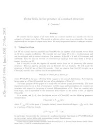Vector fields in the presence of a contact structure