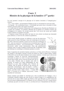 Cours 3 - Histoire de la physique de la lumire (1)