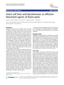 Insect cell lines and baculoviruses as effective biocontrol agents of forest pests