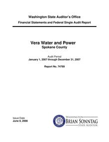 Financial Statements and Federal Single Audit Report Vera Water and Power Spokane County