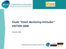 Etude "Email Marketing Attitudes" EDITION 2008