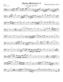 Partition viole de basse, italien madrigaux, Schütz, Heinrich par Heinrich Schütz