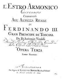 Partition altos I (ripieno), Concerto pour 4 violons et violoncelle en B minor, RV 580