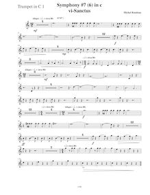 Partition trompette 1 (C), Symphony No.7  Requiem , C minor, Rondeau, Michel par Michel Rondeau
