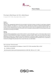 Europe atlantique et Arc atlantique - article ; n°1 ; vol.157, pg 35-43