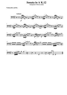 Partition violoncelle (en option), violon Sonata, Violin Sonata No.7