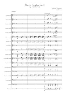 Partition complète, Marcia Funebre No.2, Op.173, Ponchielli, Amilcare