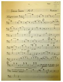 Partition violoncelle, sonates pour cordes, Sonate per archi, Rossini, Gioacchino par Gioacchino Rossini