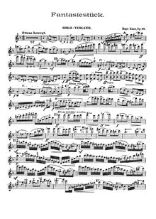 Partition violon solo , partie, Fantasiestück, für Violine und Orchester (oder Klavier). Es war einmal.