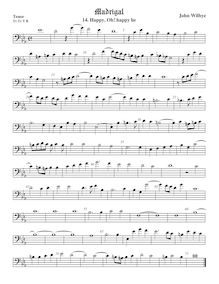Partition ténor viole de gambe, basse clef, madrigaux - Set 2, Wilbye, John par John Wilbye