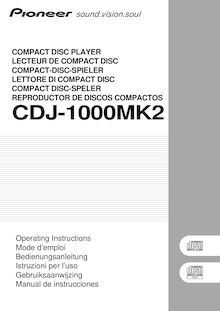 Notice Platine numérique Pioneer  CDJ-1000 MK2