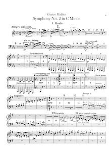 Partition harpe, Symphony No.2, Resurrection, Mahler, Gustav