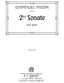 Partition complète, Piano Sonata No.2, Moór, Emanuel