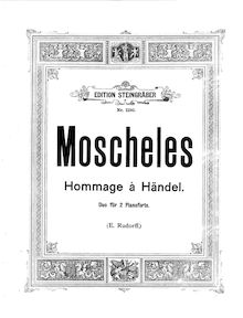 Partition complète, Hommage à Händel, Op.92, Grosses Duo, Moscheles, Ignaz