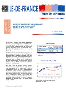 L emploi salarié en Ile-de-France dans le secteur concurrentiel à la fin du 4e trimestre 2006