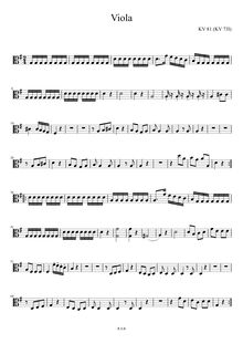 Partition de viole de gambe, Symphony No.44, D major, Mozart, Wolfgang Amadeus