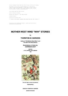 Mother West Wind  Why  Stories