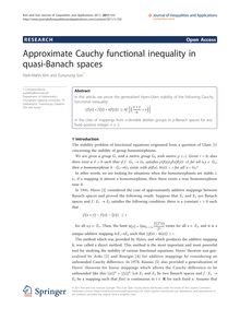 Approximate Cauchy functional inequality in quasi-Banach spaces