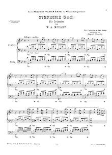 Partition complète, Symphony (G. Moll), G minor, Mozart, Wolfgang Amadeus par Wolfgang Amadeus Mozart