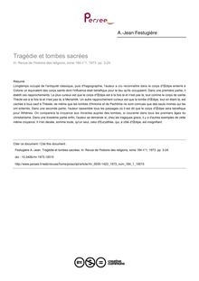 Tragédie et tombes sacrées - article ; n°1 ; vol.184, pg 3-24