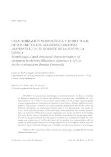 Caracterización morfológica y estructural de los frutos del aladierno (Rhamnus alaternus L.) en el noreste de la Península Ibérica