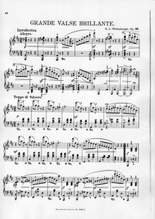 Partition complète, Grande valse brillante op. 33, Wollenhaupt, Hermann Adolf