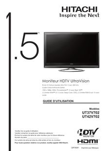 Notice TV LCD Hitachi  UT37V702