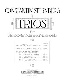 Partition de piano, Aus Italien, 1. D major2. A major3. D major par Constantin von Sternberg