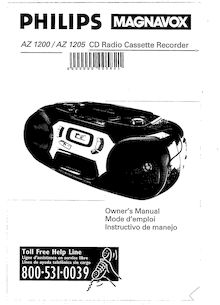 Notice Enregistreur à cassette stéréo Radio Philips  AZ1200/17