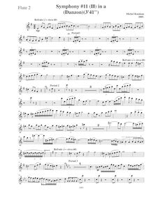 Partition flûte 2, Symphony No.11  Latin , A minor, Rondeau, Michel par Michel Rondeau