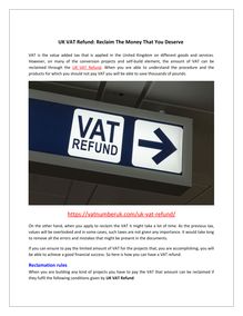 UK VAT Refund: Reclaim The Money That You Deserve