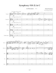 Partition , à la Fugue, Symphony No.10, C major, Rondeau, Michel