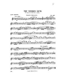 Partition , Thou Wondrous Youth! − partition de violon, 3 chansons f. tiefere Stimme