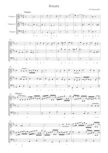 Score, Sonata a due violini con basso pro organo, Szarzynski, Stanislaw Sylwester