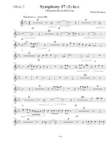 Partition hautbois 2, Symphony No.7  Requiem , C minor, Rondeau, Michel par Michel Rondeau