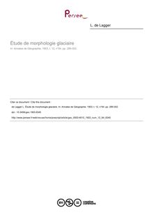 Étude de morphologie glaciaire - article ; n°64 ; vol.12, pg 289-302