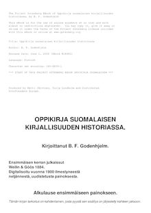 Oppikirja suomalaisen kirjallisuuden historiassa