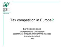 Tax competition in Europe  (?)