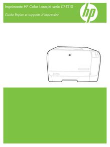 Guide papier et supports d impression - HP Color LaserJet CP1215