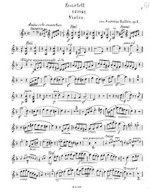 Partition violon, Piano quatuor, Op.3, D minor, Hallén, Andreas