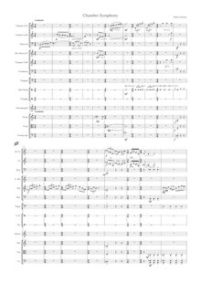 Partition Score of Chamber Symphony, Chamber Symphony pour 9 Sustained Instruments et Percussion Op. 24