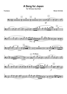 Partition Trombone, A Song pour Japan, Verhelst, Steven par Steven Verhelst